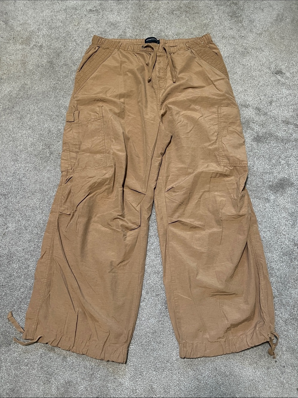 Aeropostale Parachute Cargo Pants Tan Size large - Picture 2 of 5
